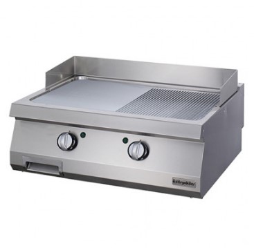 Жарочная поверхность Ozti OGE 8090 1/2 N C, 1/2 гладкая+1/2  рифленая хром. поверхность, эл. (7864.N1.80903.14C)