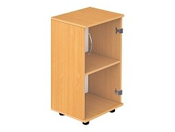 Шкаф 2-уровневый узкий со стеклом ШКУ2.20