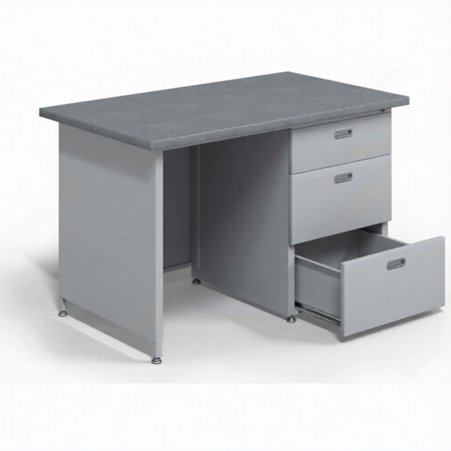 Стол офисный металлический 740х1200х700 с тумбой