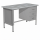 Стол для врача рабочий с тумбой СЛ-4.1 (1200х600х750) (постформинг серый, каркас серый)