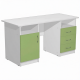 Стол рабочий с двумя тумбами СрТ-4.1 (ЛДСП белый)