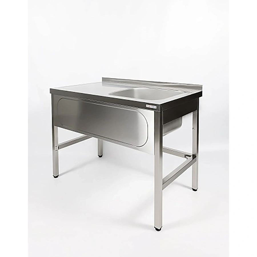 Ванна моечная цельнотянутая с рабочей поверхностью с бортом ВМЦР/1-10/7-БП