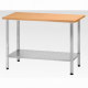 Стол кондитерский СПРн 860х1500х800 «Norma Inox» бук/40 (полка перф.; ножка проф., тр. 40х40)